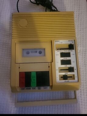 Vtg PARTS ONLY, National Library Telex C -1 Cassette & Recorder For the Blind
